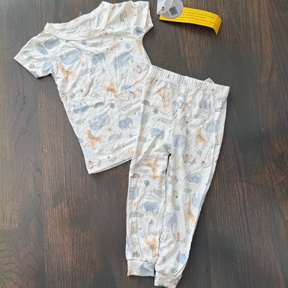 NWT Milkberry 2 Piece Safari Print Pajamas